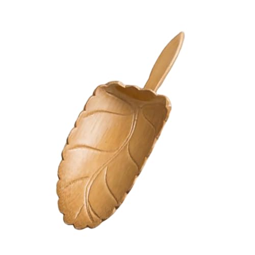 OHPHCALL Handmade Tea Scoop Retro Leaf Design Lightweight Tea Spoon Coffee Flour and More for Home Office and Restaurants