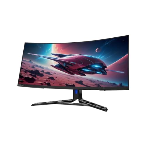 Image of Lenovo Legion R34w-30 34 inch Class UW-QHD Curved Screen Gaming LED Monitor - 21:9 - Raven Black
