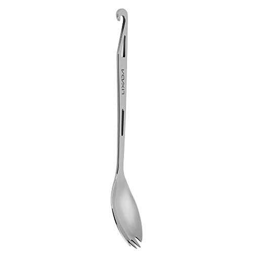 Nishore Stainless Steel Spork com abridor de garrafas Lightweight Outdoor Dinner Spork Talheres para