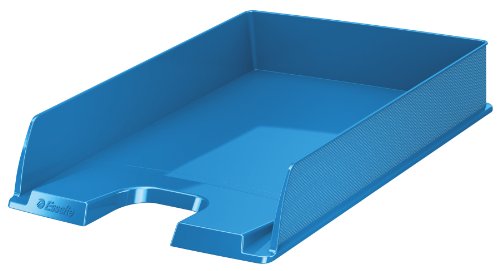 Esselte EUROPOST Vaschetta Portacorrispondenza, F.to A4, Polistirene (PS), Impilamento verticale o "a sbalzo", Blu VIVIDA, Confezione da 10 Pezzi, 623926