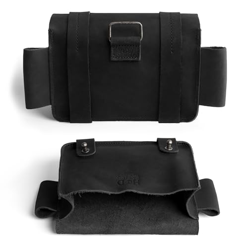 Image of Hide & Drink, Empty First Aid Bag, Mini Medical Storage Pouch, Rectangular Bag for Survival Kit, Full Grain Leather, Handmade