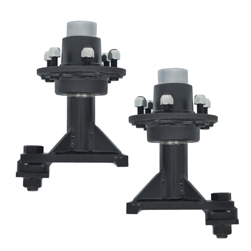 GXYWADY 6 x 5.5 Lug Container Hub Bearing Housing with Spindle Without Handle with Rubber Dust Cover 2Pcs