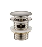 WOODBRIDGE Pop-up Drain for Freestanding Bathtub, with stainless steel Overflow, Brushed Nickel Finish, Bathtub Drain Stopper Kit Fits Most WOODBRIDGE Acrylic Tubs