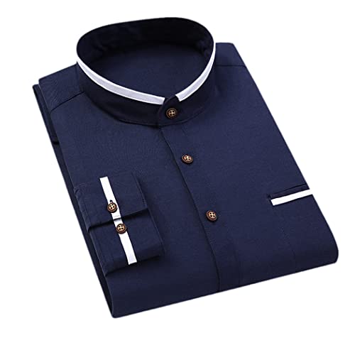 Chemise Oxford homme bleu marine marine XL à manches longues et coupe classique
