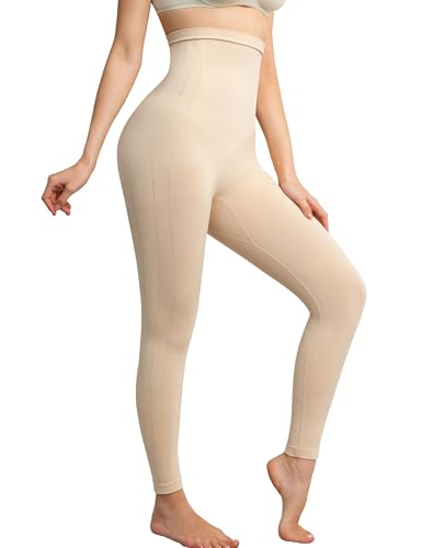 Image of Shapewear Leggings for Women Tummy Control High Waisted Capri Body Shaper Butt Lift Thigh Slimmer