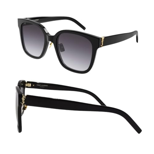SAINT LAURENTSL SL SL M105/F YSL Logo Hinge Square Shape Sunglasses with eSHADES Luxury Eyewear Kit Bundle