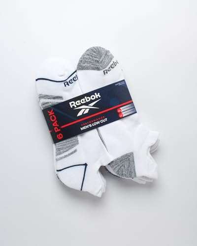 Reebok Men's Low Cut Tab Socks - 6 Pack Soft Comfort Anti-Blister Thick Ankle Athletic No Show (6-12.5)2