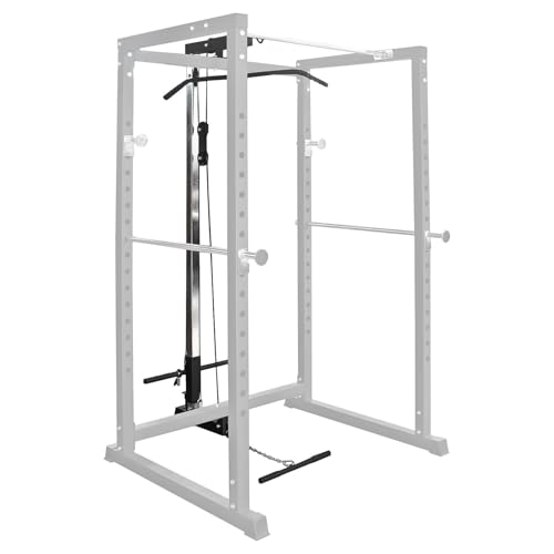 Hansson Sports® Power Rack Squat Cage - Estación de musculación con barra de dominadas, ampliable con polea, calidad premium certificada según EN957, soporta 400 kg (1 unidad)