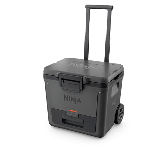 Image of Ninja FrostVault 42qt Wheeled Cooler with Cold Dry Zone | Integrated Fridge-Temp Dry Storage Drawer | Premium Heavy-Duty Insulated Cooler | Keeps Ice Cold for Days | Charcoal Gray | FB242CG
