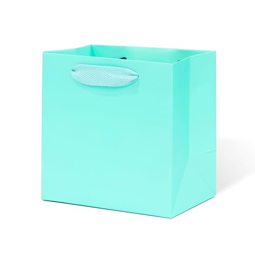 Sac cadeau avec poignées pour invités de mariage et baby shower, emballage carton bleu sarcelle
