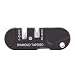 Portable Affûteur Mini Poche Porte-clés Sharpener Pliable Couteau d'affilage pour la Survie Chasse Pêche Randonnée Camping Noir 1pc