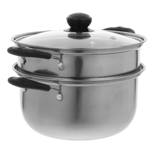 Olla de sopa con vaporizador de acero inoxidable grueso para estufa eléctrica 6