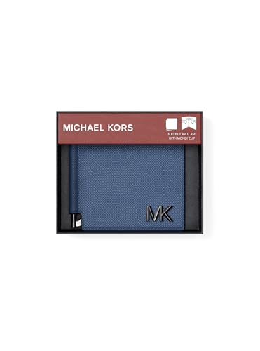 Image of Michael Kors Edison Notched Slim Folding Card Case with Money Clip