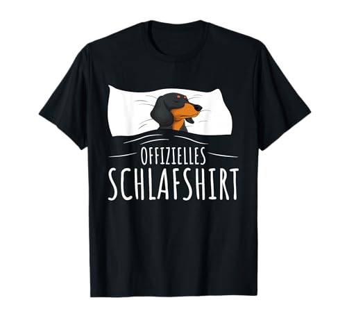 Offizielles Schlafshirt Schlafanzug Dackel Hund Geschenkidee T-Shirt