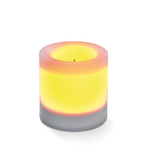 Sans Flamme Solaire Bougie Pour Extérieur - (D X Hauteur) 100 X 100 MM - Invisible Intégré Module - Jaune LED Avec Lumière de Scintillement - Partie Bougie Lampe Solaire Esotec 102233 Cover