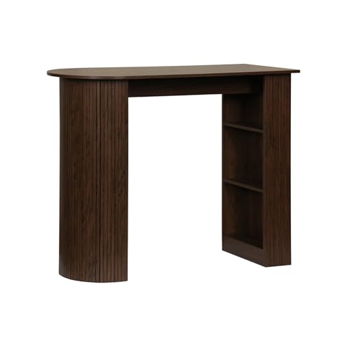 sweeek - Table Bar. Table Haute de Cuisine Table d'appoint décor Bois avec rangements. 3 étagères. 120 x 55 x 100 cm