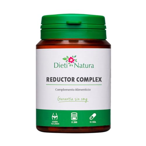 Reductor Complex Dieti Natura - Complemento alimenticio de 200 Cápsulas que Ayuda a Reducir Grasa con Sinetrol® y Guaraná, Reduce Cintura y Cadera, Aumenta Energía y Combate Fatiga