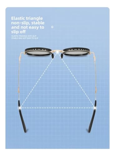 Image of Adjustable Tint Sunglasses, 1-9 Gear Adjustable Polarized Sunglasses with ND Filter Lenses, Round Black Lens for Men & Women, UV Protection for Driving, Fishing, and Outdoor Use.