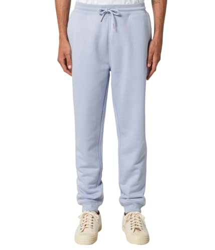 Pantalon de jogging en coton bio bleu aux finitions haut de gamme