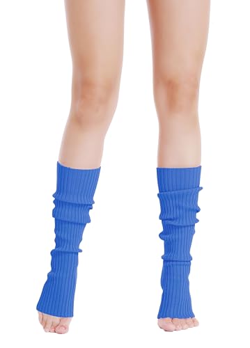 18'' inch High Electric Leg Warmers For Women Slim Fitted Party Neon Knit Ribbed 80s Slouch Dance Sports Yoga Fitness Warmer4