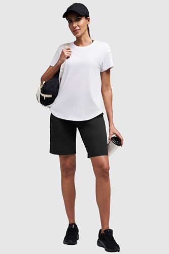 50% Off Alaroo Women's High-Waisted Athletic Bermuda Shorts