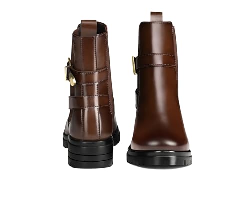 Image of LOUIS STITCH Women's High Ankle Boots| Elegant Buckle Slip-On Boots | Casual Slip-On Long Boots for Women | Casual & Formal Outings | LSLD-CLBT-LBB