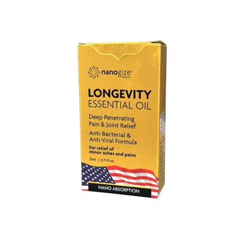 Longevity Nanogize Essential Oil - Dau Vang LAN Cong Nghe Nano - 21 mL per Bottle - Made in USA (1 Pack)