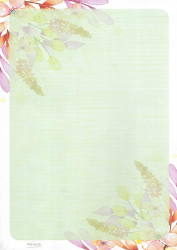 Image of Alvika - Pack of - 40 Design - 006 A4 Size 140 GSM One Side Ruled Multipurpose Designer Colored Art & Craft Sheets for Scrapbooking, Projects