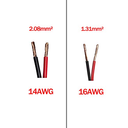 CUZEC Heavy-Duty 14AWG 20A Male Plug Cigarette Lighter Adapter Power Supply Cord with 14ft / 4.27m 16 AWG Cable Wire for Car Inverter Air Pump Electric Cup and DIY