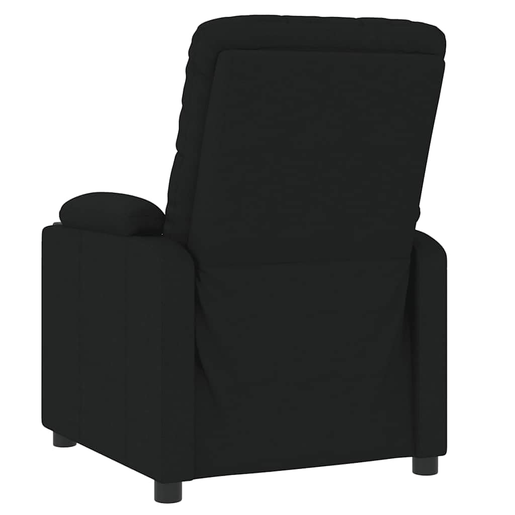 Fauteuil de Relaxation inclinable électrique Noir en Tissu avec télécommande et Repose-Pieds réglable pour Salon Chambre Senior mobilité Confort