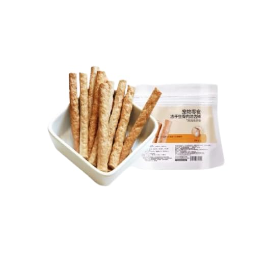 Puxulyiz Freezed Dried Cat Chew Sticks Raw Bone Favor, Cat Teething Sticks for Teeth Cleaning, Edible Cats Chew Toys for Fresh Breath