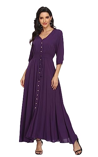 Image of Casual Summer Dresses for Women 2026 Maxi Dress Flowy Bohemian Beach Party