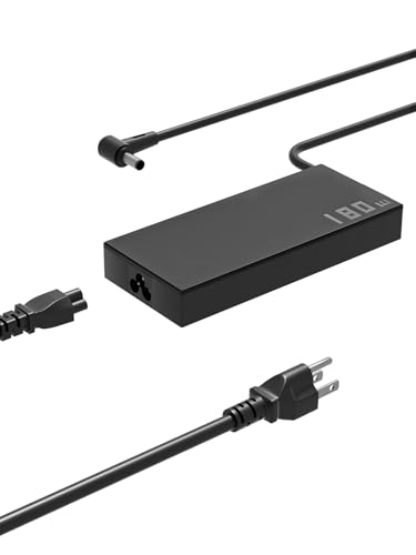 PowerPortnerLink chargeur 180W compatible avec ASUS ROG Zephyrus G15 G14 GA502 GA401, TUF F15 F17 A17 A15 FX506 FX505 FX706 FA706 FA506, ROG Strix G GL504GM...