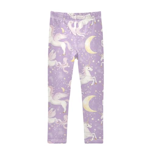 Unicorns Magic Girls' Leggings Toddler Doodles Cartoon Kids Yoga Pants Dance Active Tights 4T Multi