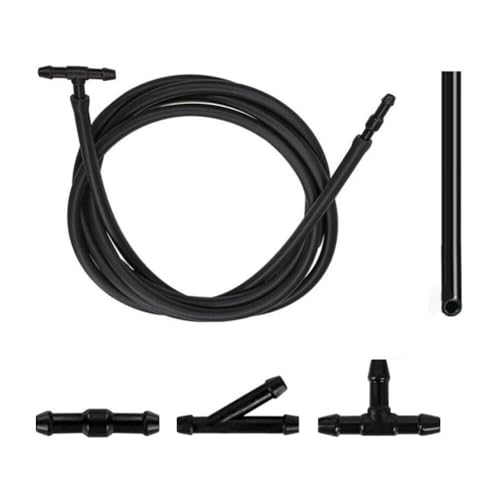Tuyau de lave-glace universel 5m gaine de rechange avec raccord droit TYI gicleur avant