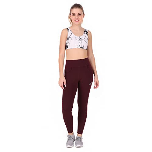 Image of Women High Waist 4-Way Stretchable Ankle Length Jeggings | Soft Lycra Gym Yoga Workout Tights for Women