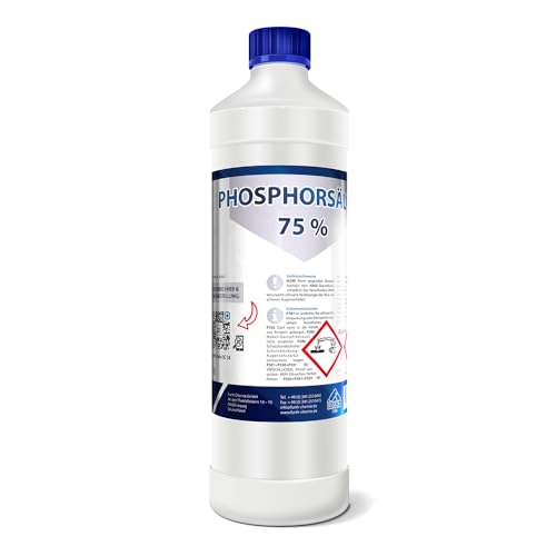 Phosphorsäure 75{f35c2039a4894a47819ef4c0dc04e803e2827806a9e23e151464ab3e124fd711}, 1 L | Entroster, Rostlöser, Rostentferner, Rostumwandler (1, 5, 10 L)