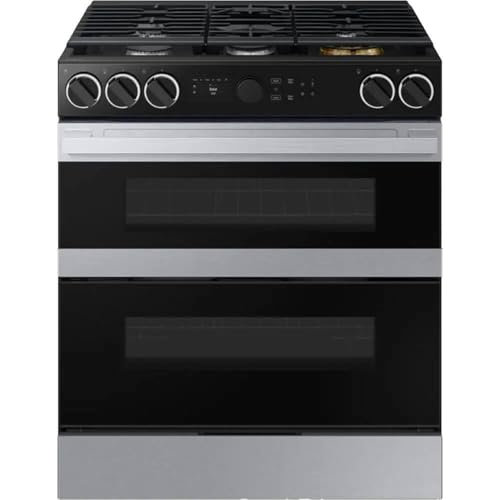 Image of Samsung Bespoke Slide-In Gas Range Smart with Flex Duo 6.0 Cu. Ft. in Stainless Steel