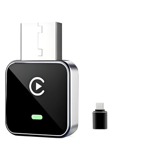 2-in-1 Wireless CarPlay Adapter for iPhone iOS & Android 11+, Plug and Play, Fast Auto-Connect, Realtek 8730E Chip Stable & No Latency, Wired to Wireless Adapter with USB-A/Type-C Port (CM101) - image 1