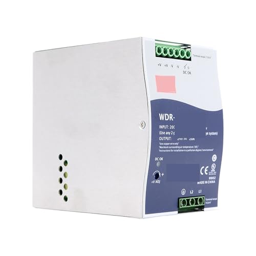 Alimentation 220V 380V à 24V 48V WDR-480 rail triphasé PFC