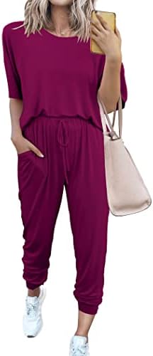 PRETTYGARDEN Women's Two Piece Sets 2025 Summer Spring Jogger Pants Travel Vacation Lounge Outfits Airplane Matching Clothes