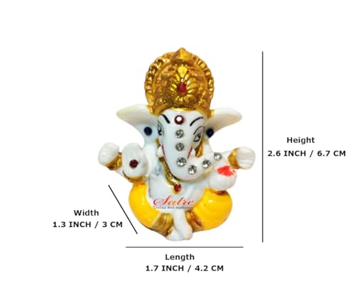 Estatua Ganesha de Polyresina para Auto 1.7x1.3x2.6 in miniatura 2