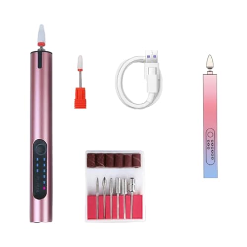 Taladro de uñas eléctrico para acrílico y gel USB archivo de uñas eléctricas portátil E File con brocas de taladro herramientas de pedicura de manicura