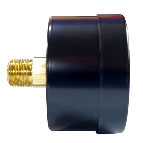 Image of Beduan Air Pressure Gauge for Air Compressor 1-1 /2 inch Dial Center Back Mount, 1 /8 inch NPT,0-200 Psi