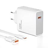 【Ricarica veloce e sicura】: caricabatterie turbo/hyper NATNO 120W USB-C, progettato per la ricarica rapidissima dei dispositivi Xiaomi. Il chip intelligente integrato rileva e regola automaticamente la corrente massima dei dispositivi collegati. Compatibile con tutti i modelli Xiaomi dotati di porte USB Type-C (che supportano una potenza di 120 W/90 W/67 W/33 W). Fornisce protezione contro i rischi di incendio, cortocircuito, sovracorrente, surriscaldamento, sovratensione e sovraccarico, garantendo una ricarica sicura e stabile.