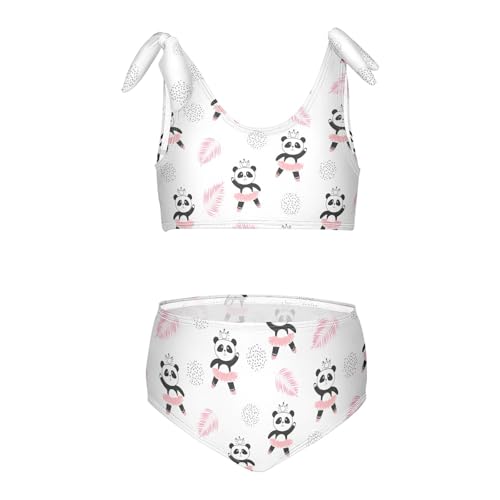 Image of CaTaKu Girls Swimsuits Two Piece Swimwear Cute Bikini Set Tankini Hawaiian Beach Sport Bathing Suit for Girls Size 3-12T