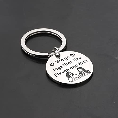 FAADBUK Eleven and Max Gift Tv Show Inspired Gift Friendship Jewelry Best Friend Keychain4