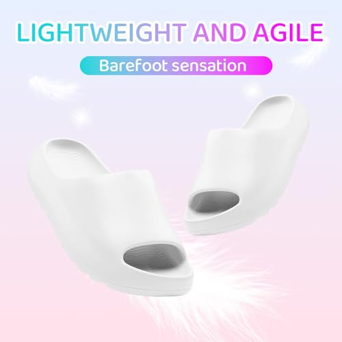 Image of Cloud Slides for Kids,Boys Girls Shower Slippers Bathroom Pool Sandals,Toddler Home House Open Toe Comfy Thick Sole Slippers,Summer Non-Slip Beach Shoes