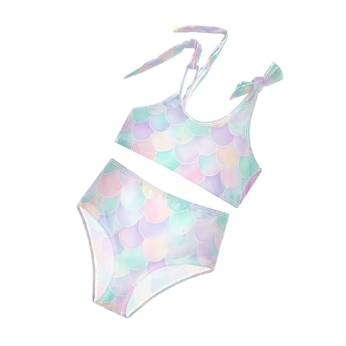 Image of Girls Tankini Swimsuit 2 Piece Pink Unicorn Donuts Summer Beach Bikini Bathing Suit 3T