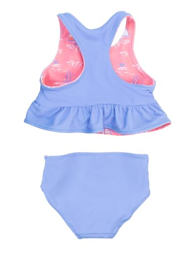Image of RuffleButts Baby /Toddler Girls UPF50+ Sun Protected Reversible Peplum 2 Piece Sleeveless Tankini